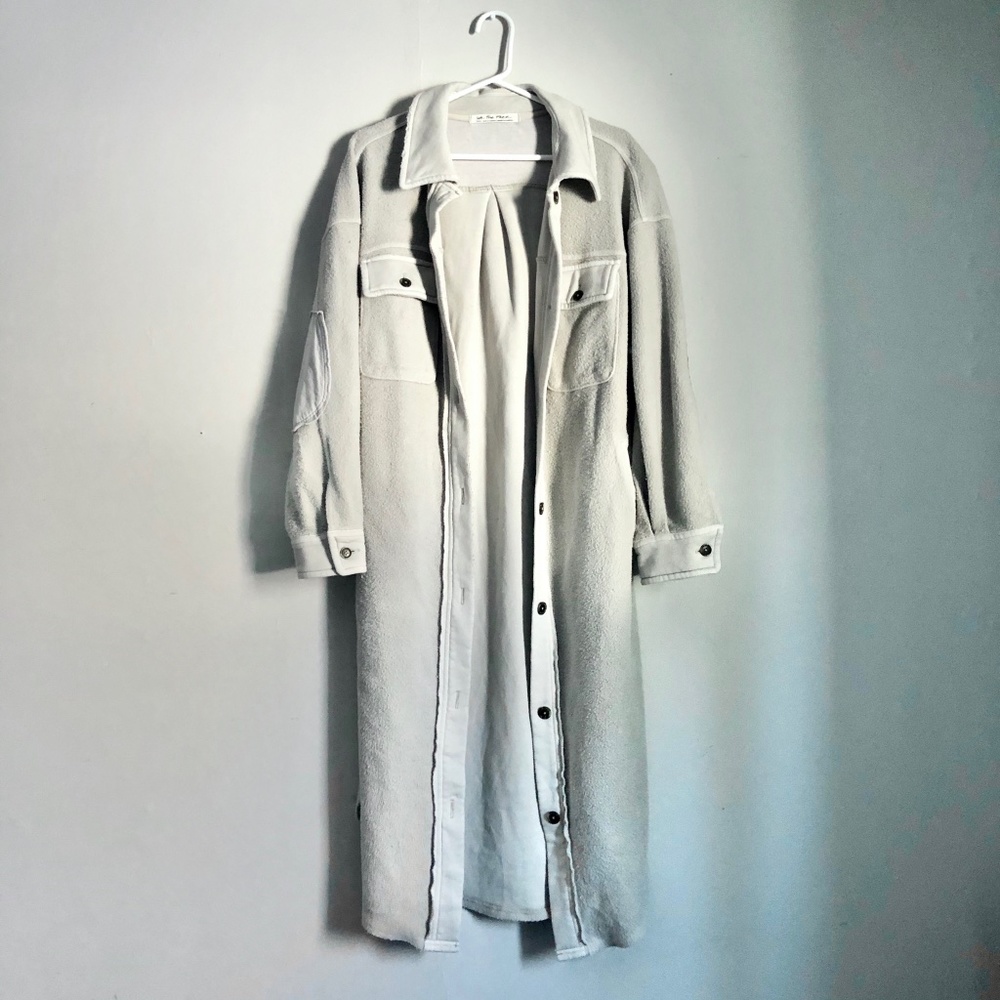 Free People long Ruby Jacket/Shacket stone colour